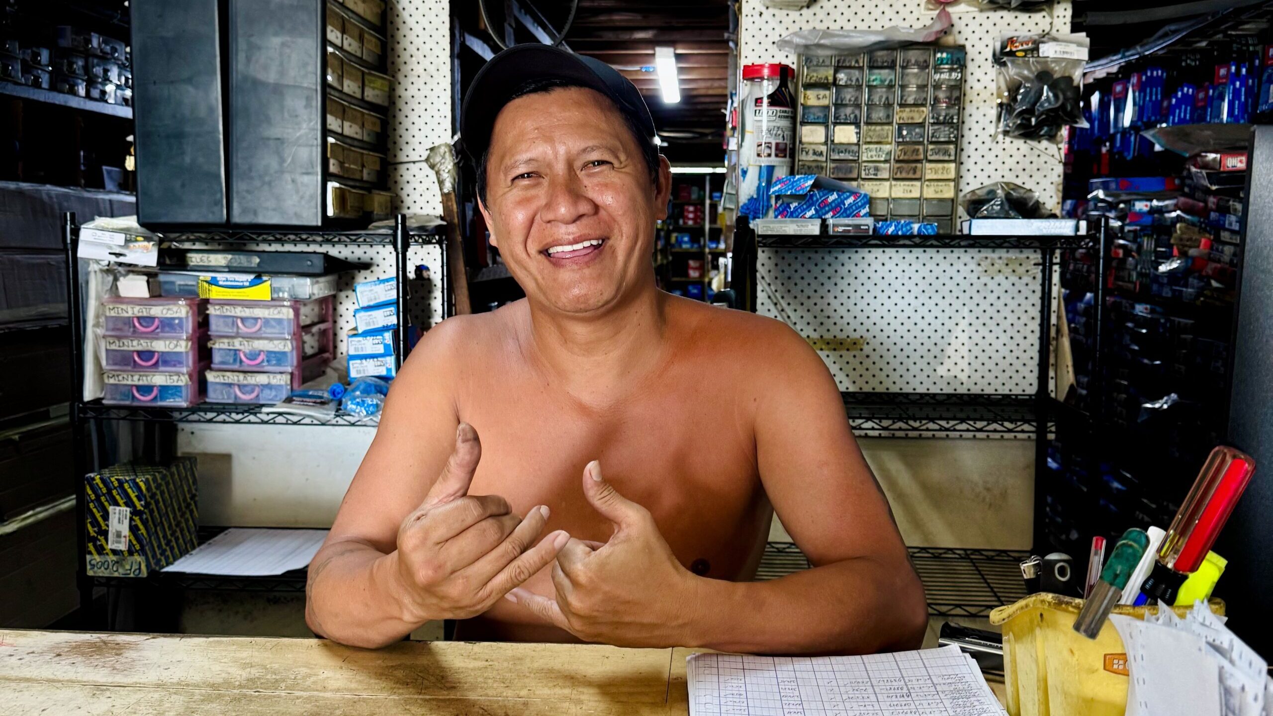 A Pape'ete shopkeeper