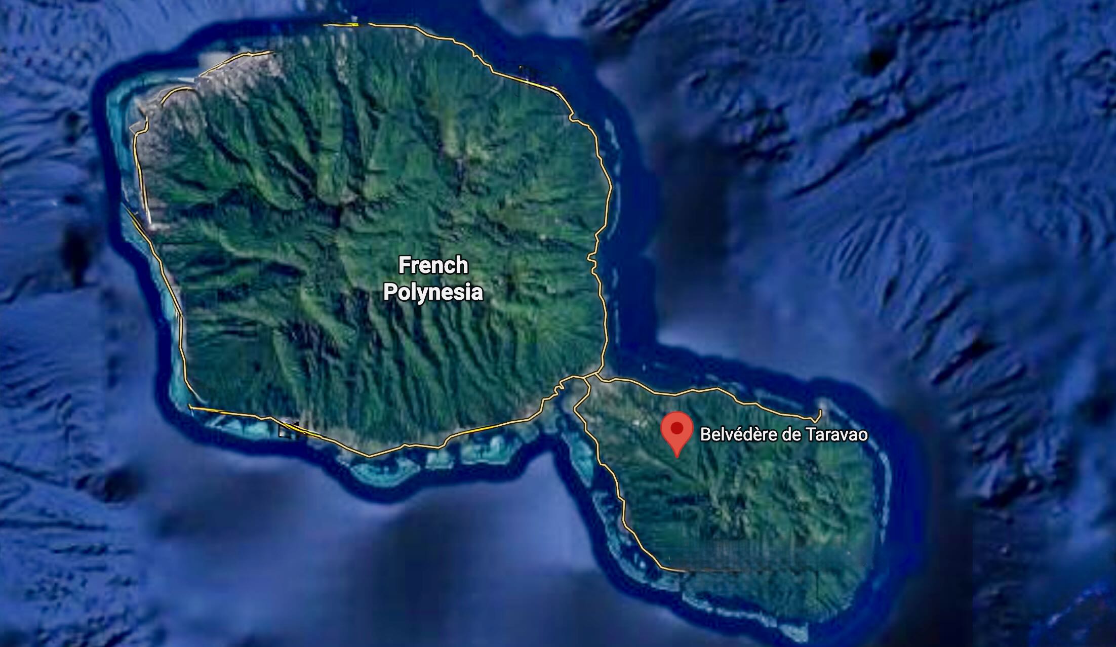 Tahiti Iti isthmus