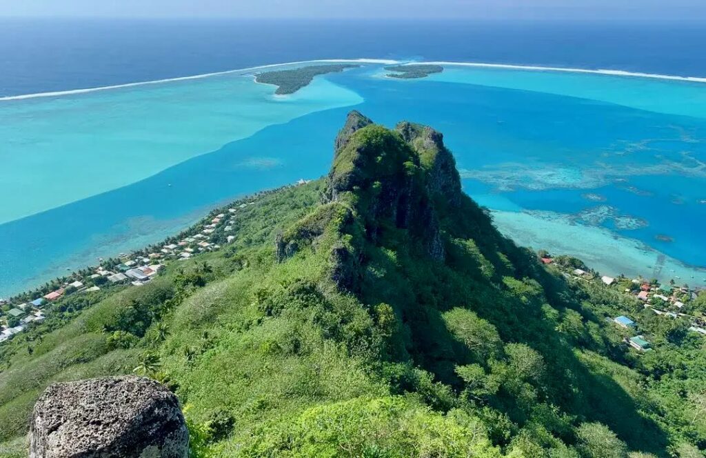 View from the top of Mount Teurafaatiu